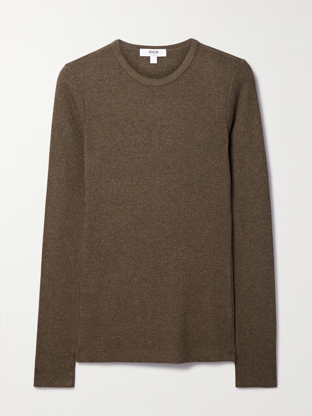 Agolde Men's Olive-Brown Crewneck Sweater PR21-212